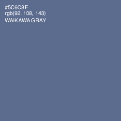 #5C6C8F - Waikawa Gray Color Image